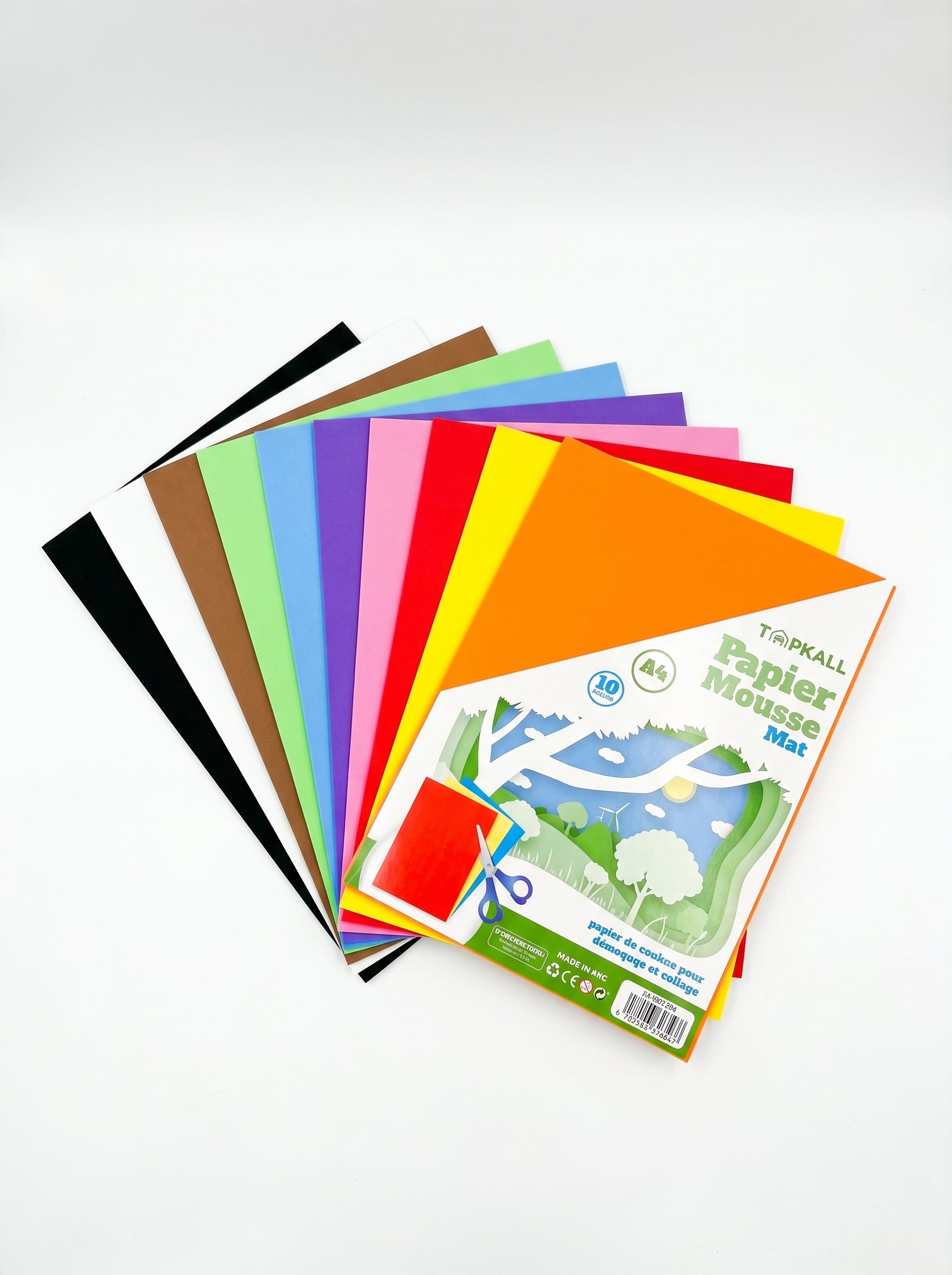 Papier Mousse Couleur Haute Qualité – Texture Douce et Couleurs Vives