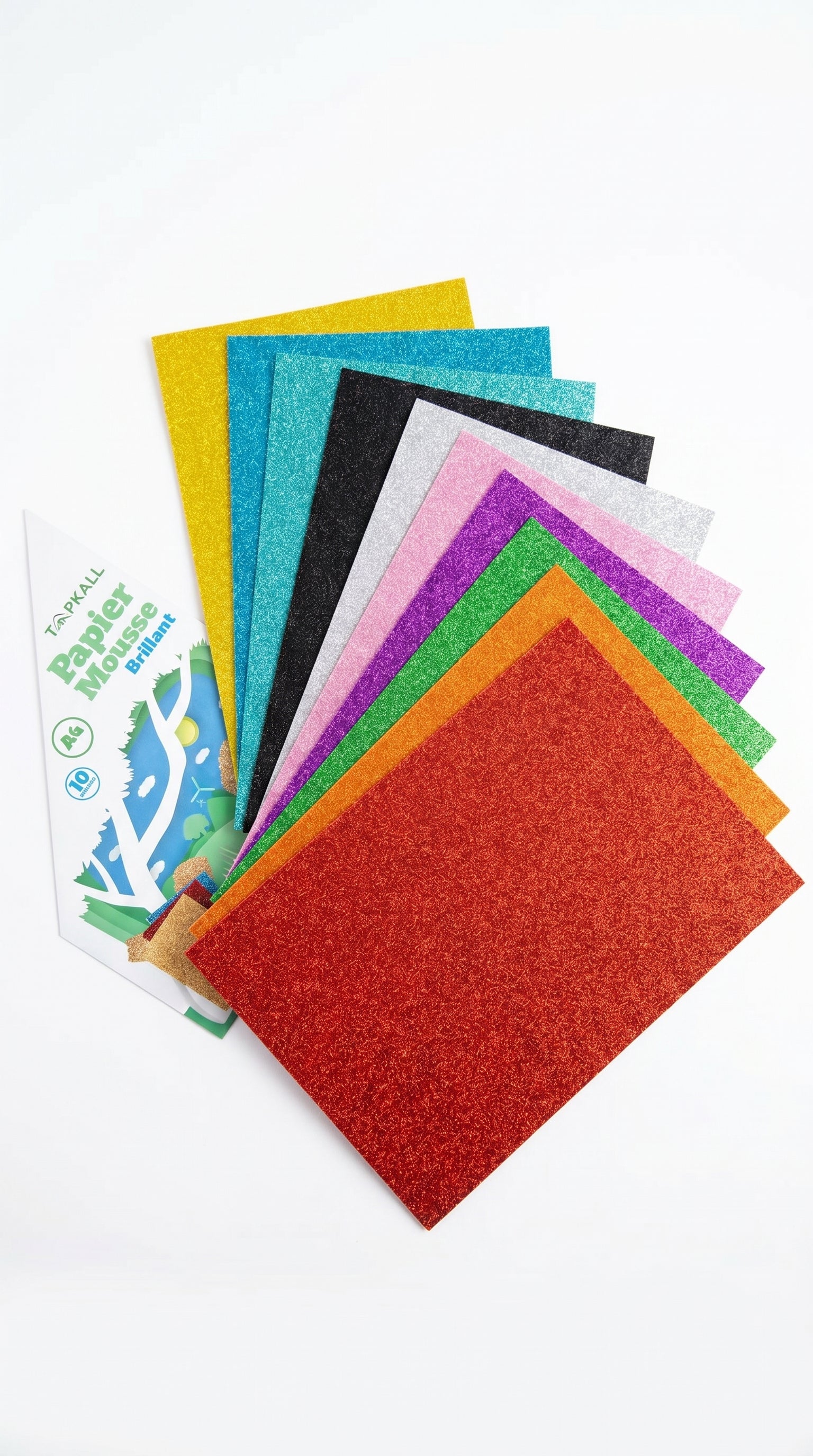 Papier Mousse en Couleur Paillette – Format A4 pour Loisirs Créatifs et DIY