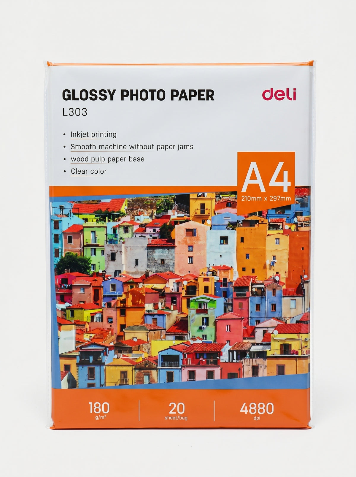 Papier Photo A4 Deli 20 Feuilles 180g –Haute Qualité