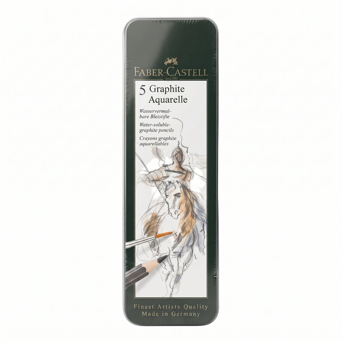 Crayon graphite aquarelle Faber-Castell - Set de 5 Crayons Noirs Image principale du produit