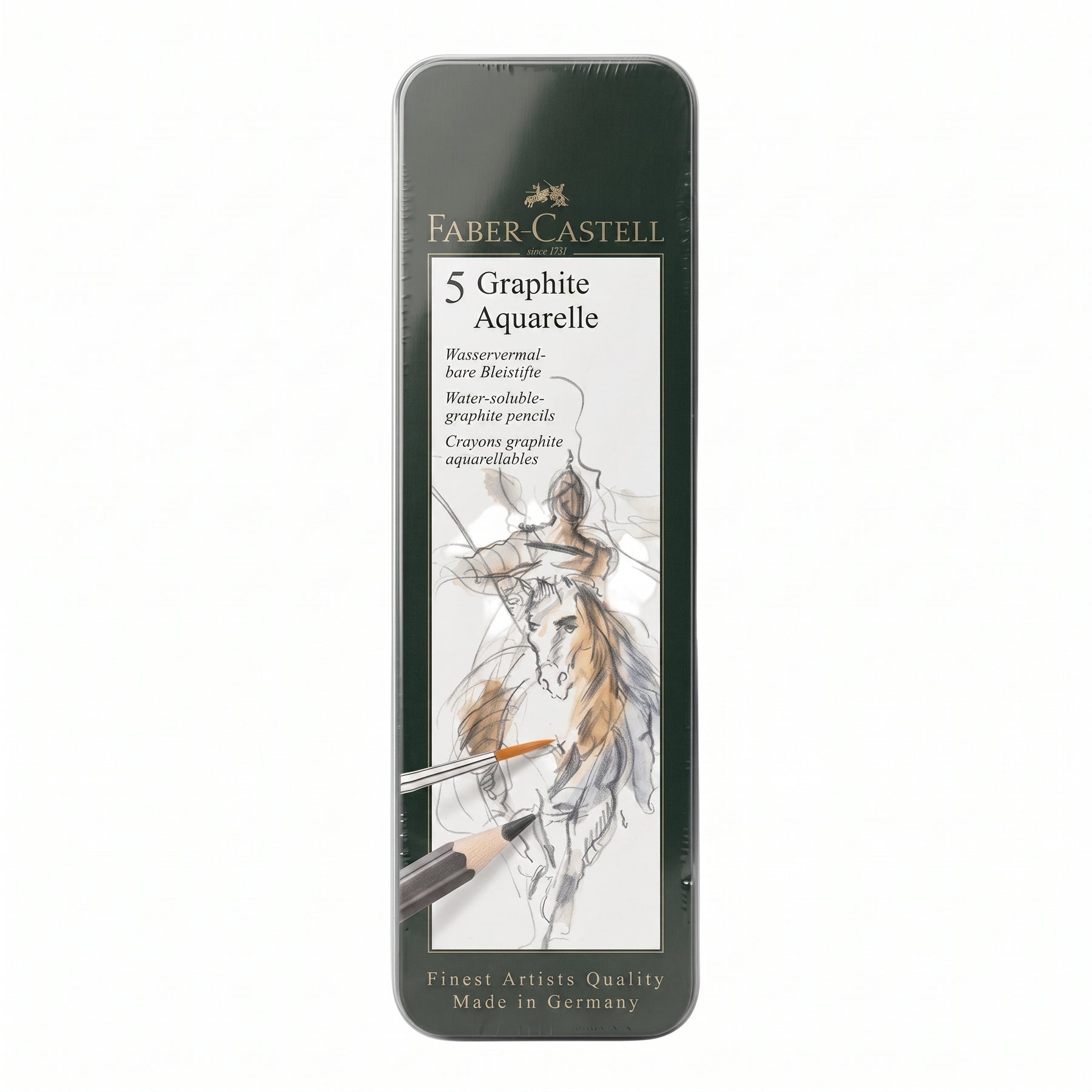Crayon graphite aquarelle Faber-Castell - Set de 5 Crayons Noirs