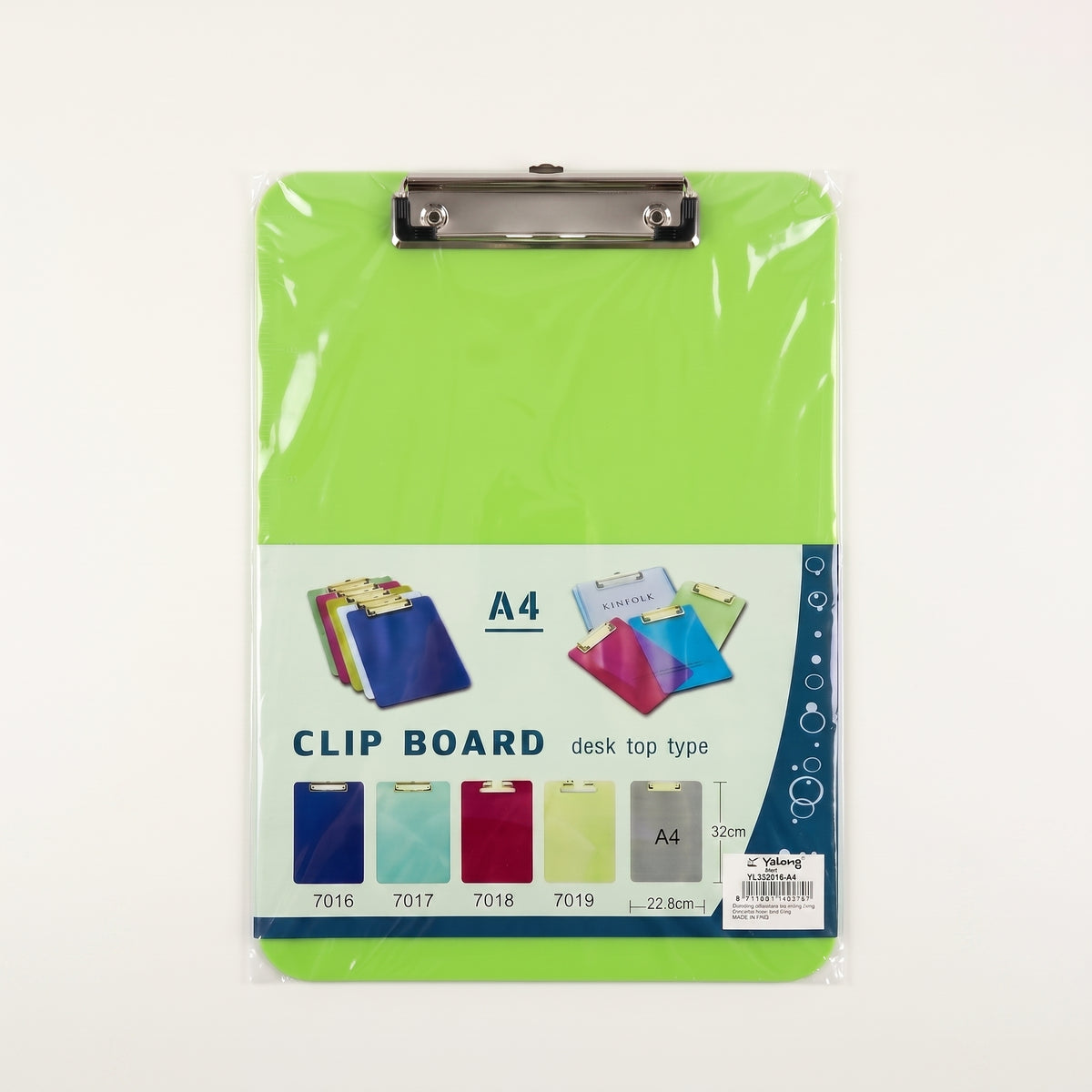 Porte-Bloc à Pince A4 en Plastique Yalong Image principale du produit