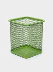 Pot à Crayons en Métal Carré – Accessoire de Bureau Robuste et Élégant