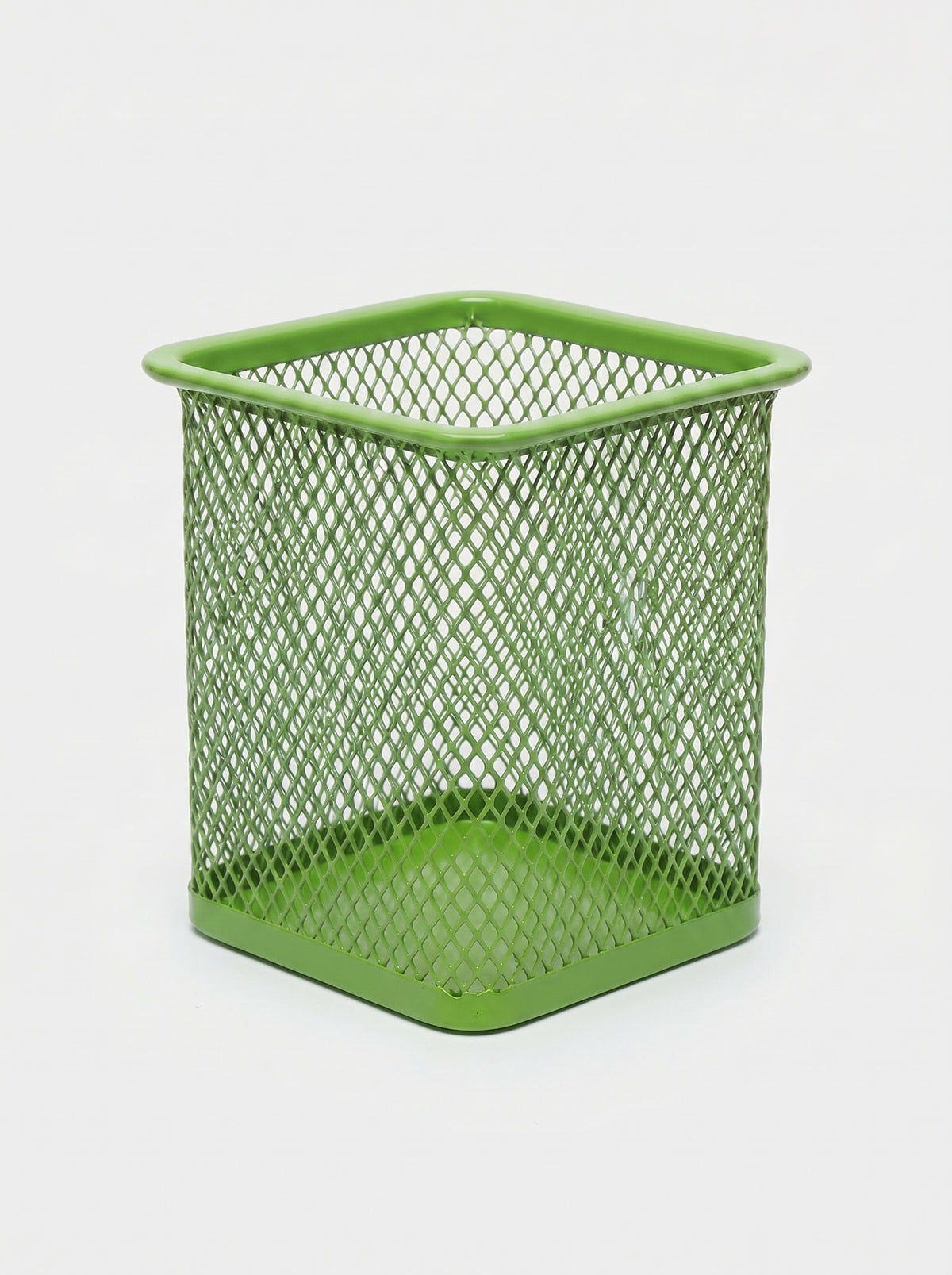 Pot à Crayons en Métal Carré – Accessoire de Bureau Robuste et Élégant