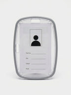 porte badge gris