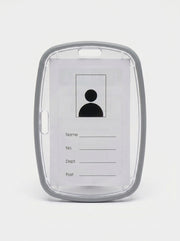 porte badge gris