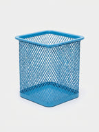 Pot à Crayons en Métal Carré – Accessoire de Bureau Robuste et Élégant