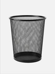 Corbeille à Papier Métallique 28cm Noire TOPKALL