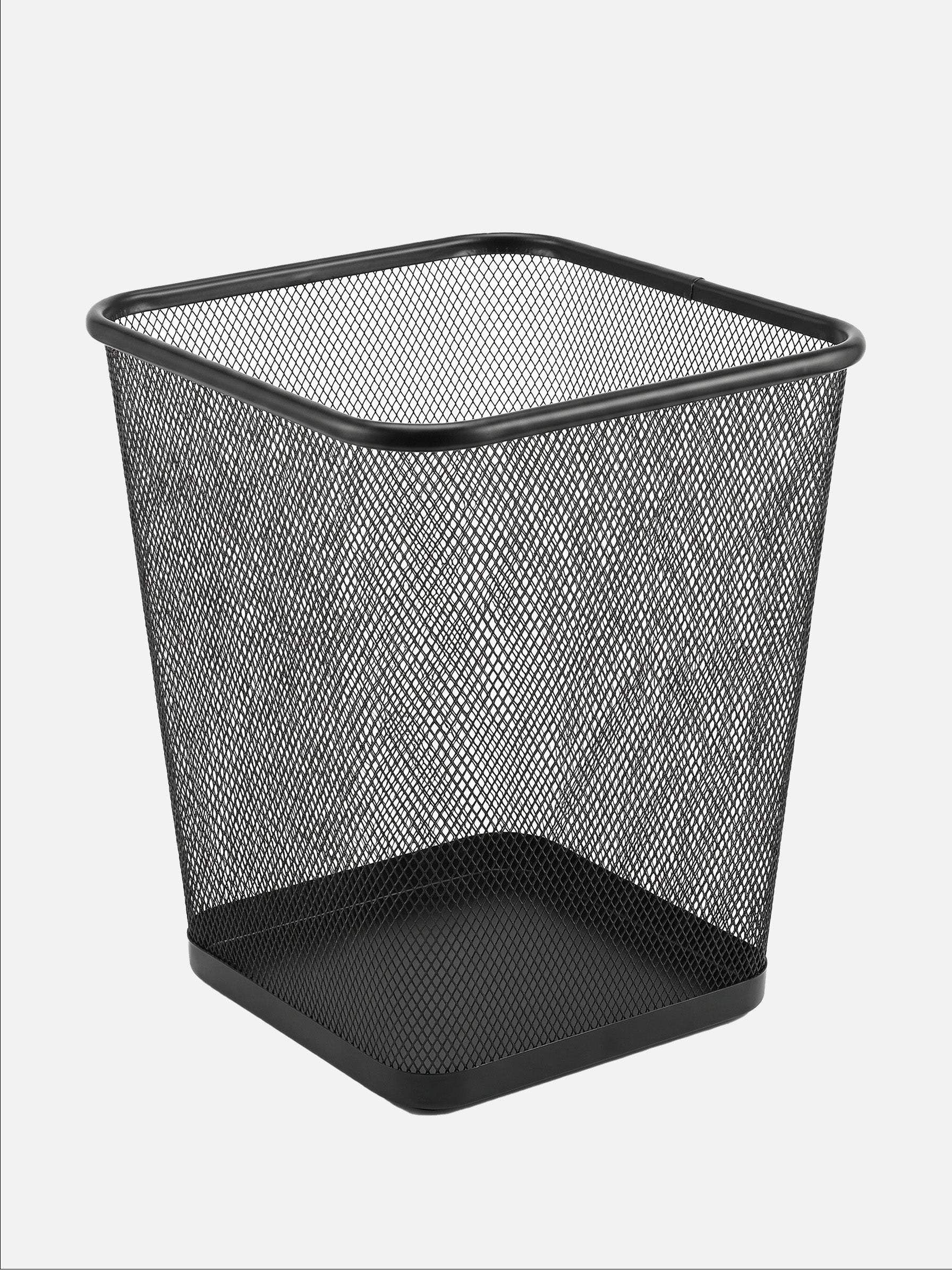 Corbeille à Papier en Métal Carrée Noire Image principale du produit