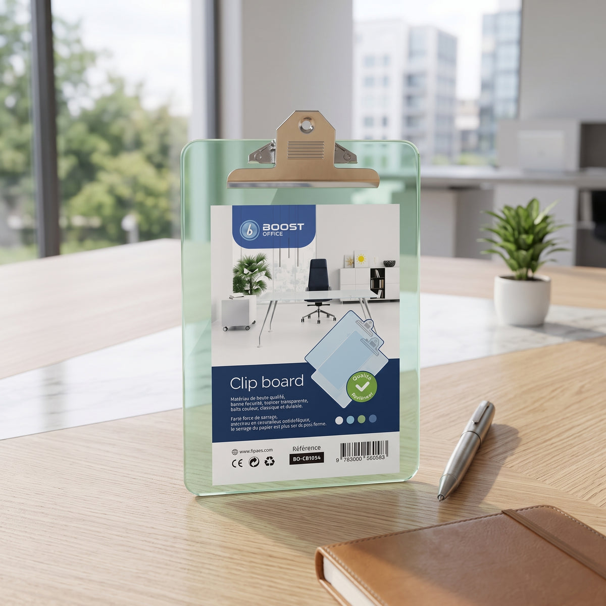 Porte-bloc A4 plastique - Support à Pince pour Bureau
