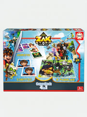 SuperPack 4 en 1 Educa Zak Storm – Coffret Jeux Éducatifs (Puzzles & Memory)