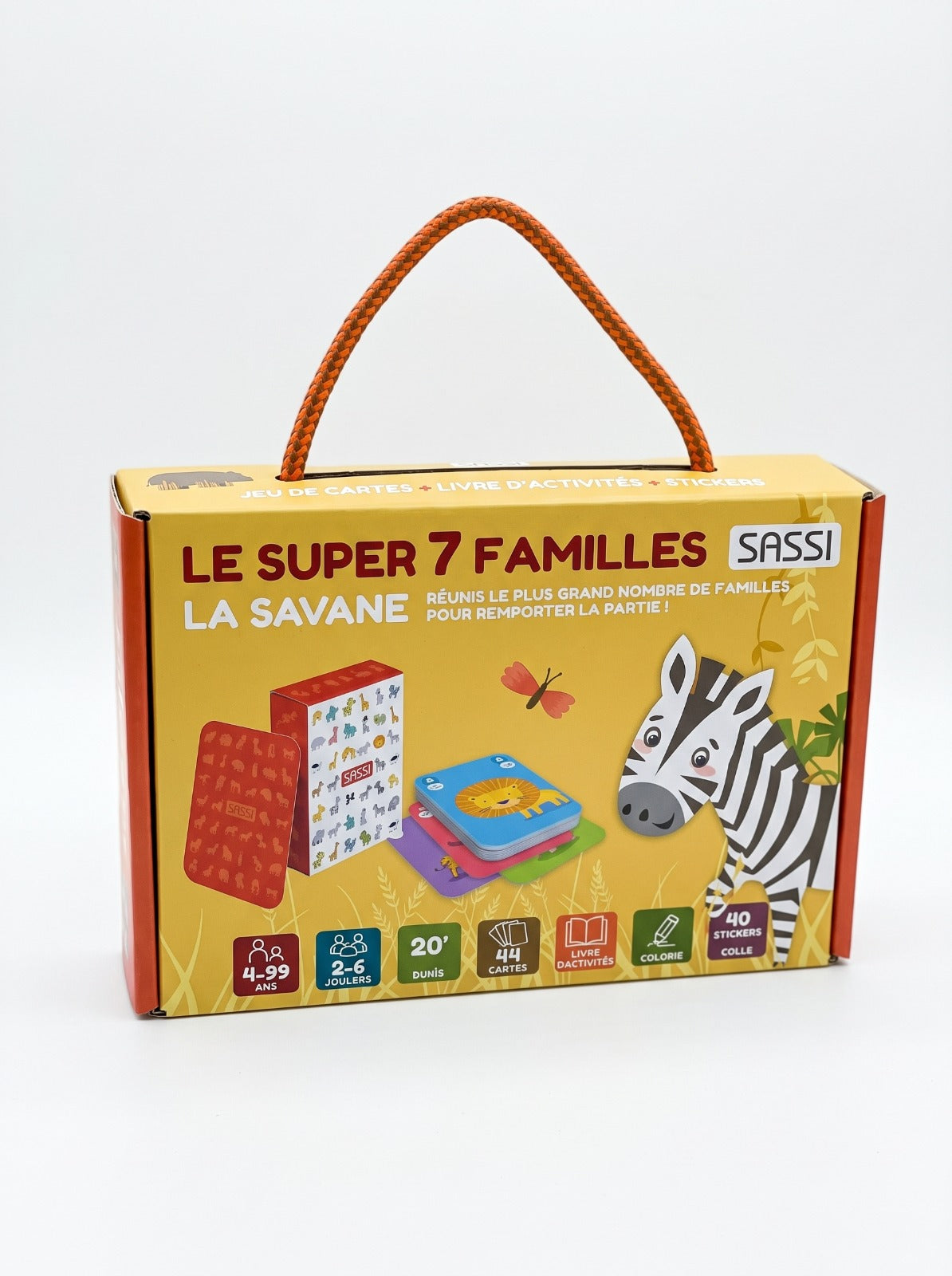 Coffret Jeu de Cartes Sassi : Le Super 7 Familles & Le Menteur