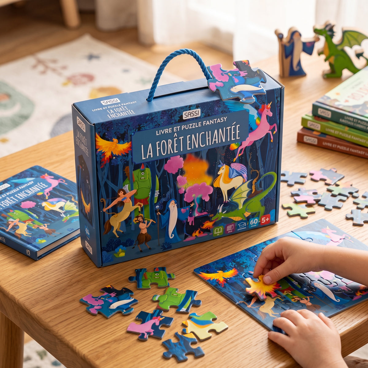 Coffret Livre et Puzzle Fantasy – Jeu Éducatif Enfant