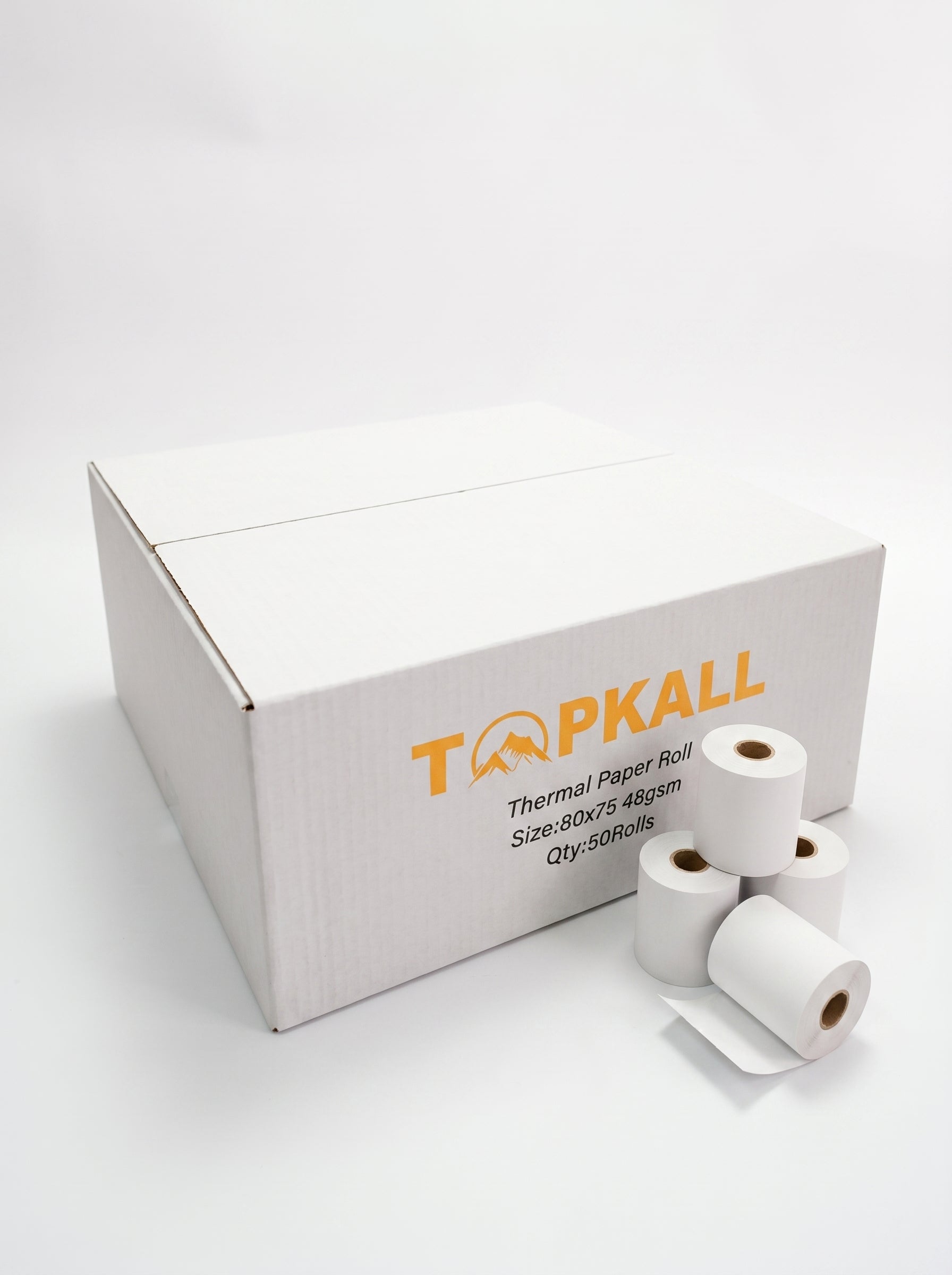 Rouleaux Thermiques 80x75mm (Pack de 5) – Papier 48g Haute Sensibilité Image principale du produit