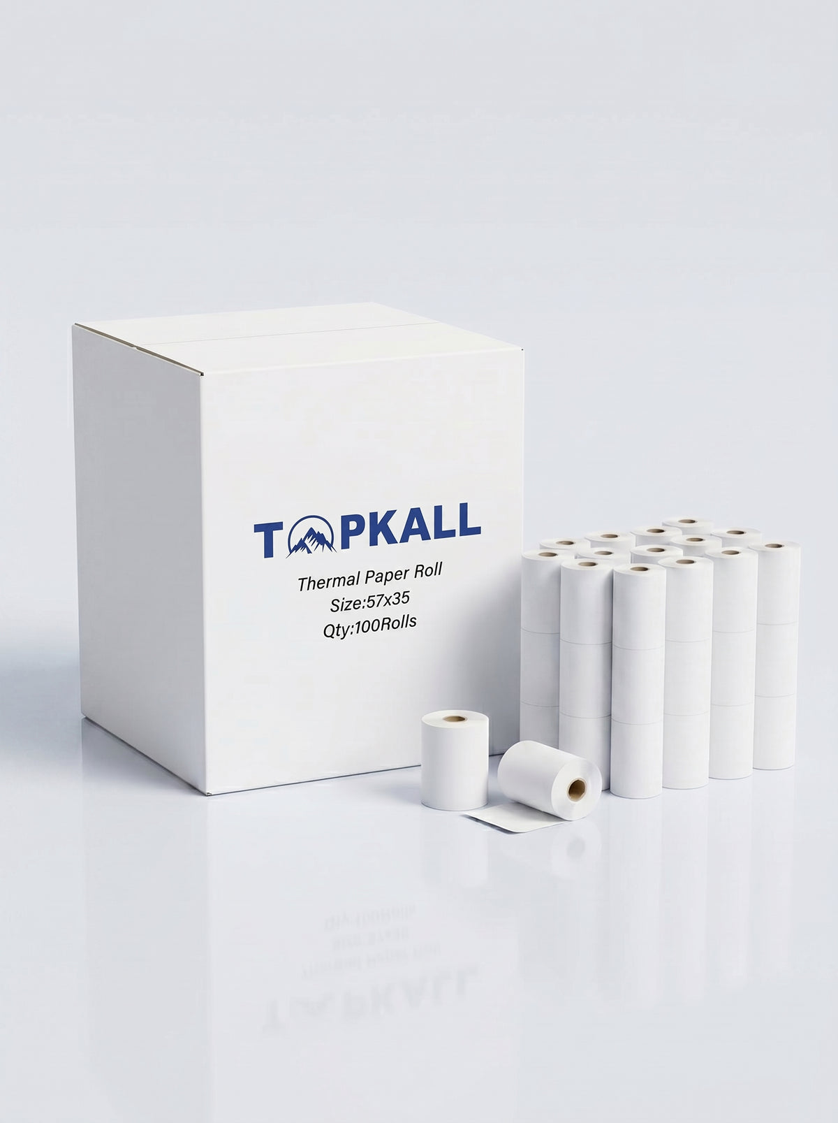 Rouleaux TPE 57x35 TOPKALL – Compatible Toutes Bornes de Paiement (10 Pcs)