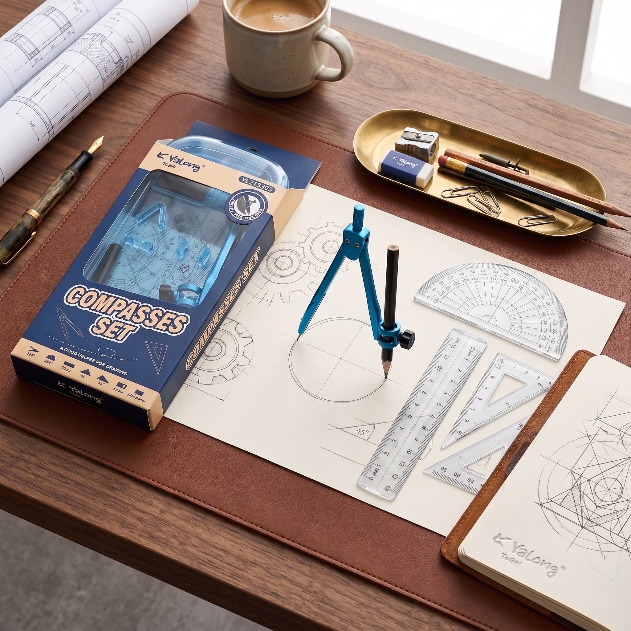 Coffret géométrie Yalong 8 Pièces