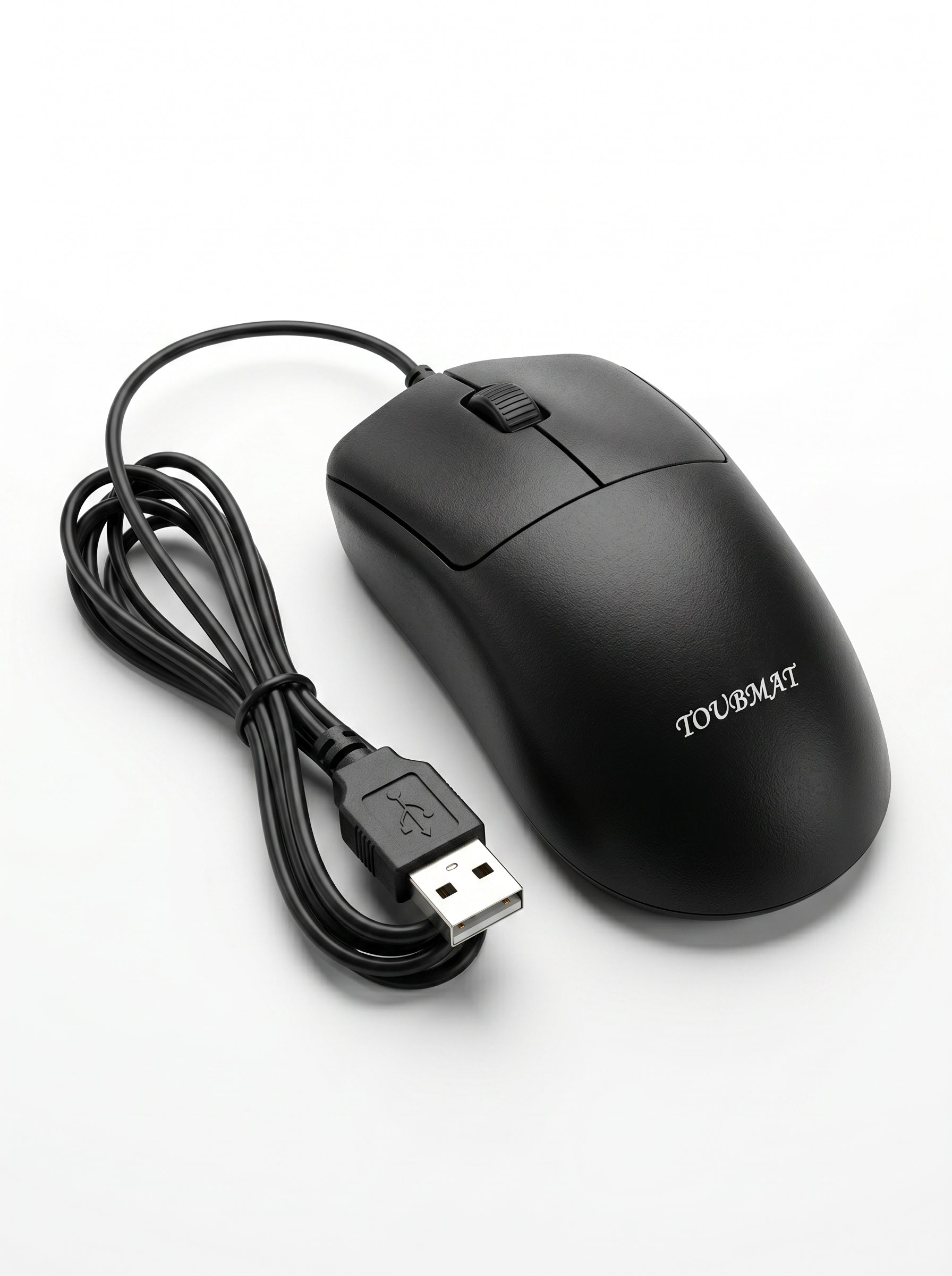 Souris optique haute précision Toubmai avec finition ergonomique noire.