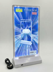 Support Publicitaire avec Lumière LED 105 x 210 mm