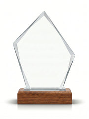 Trophée Design : Trophy Verre et Bois pour Bureau avec Boîte Luxe